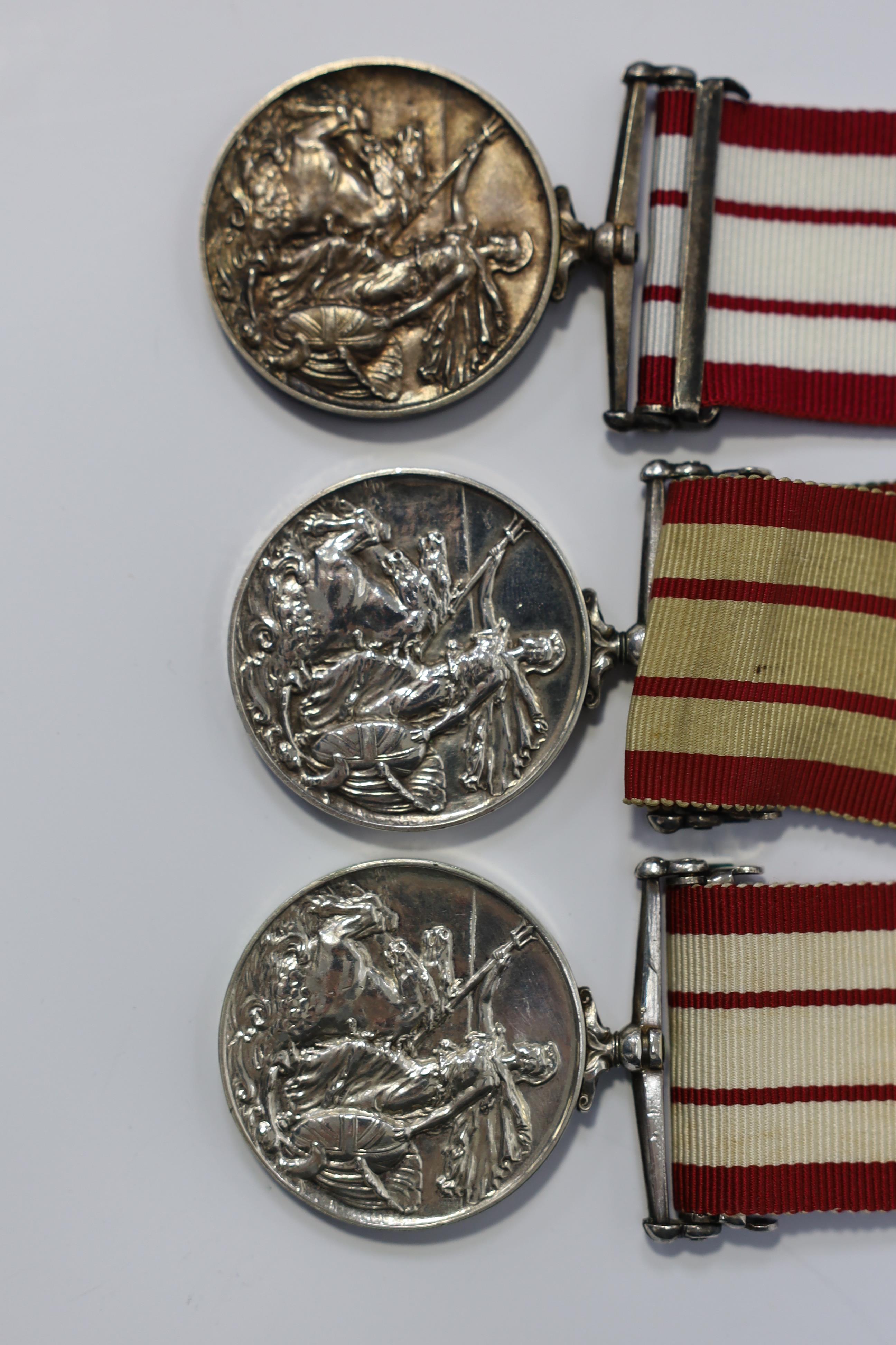 Three ERII Royal Navy General service medals awarded to